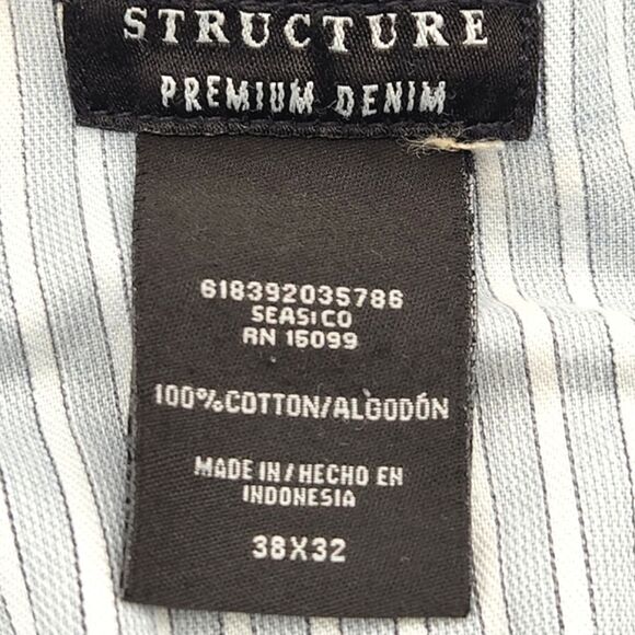 Vintage Structure Premium Denim Jeans Mens 38x32 Straight Leg Y2K 2000s Retro - Picture 6 of 10